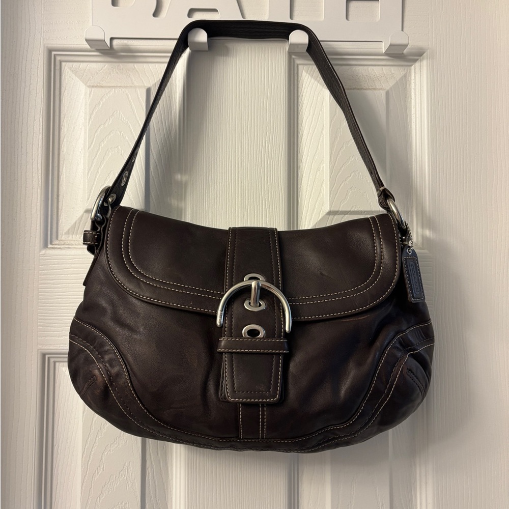 2007 Coach SoHo Y2K Dark Brown Leather Shoulder Bag